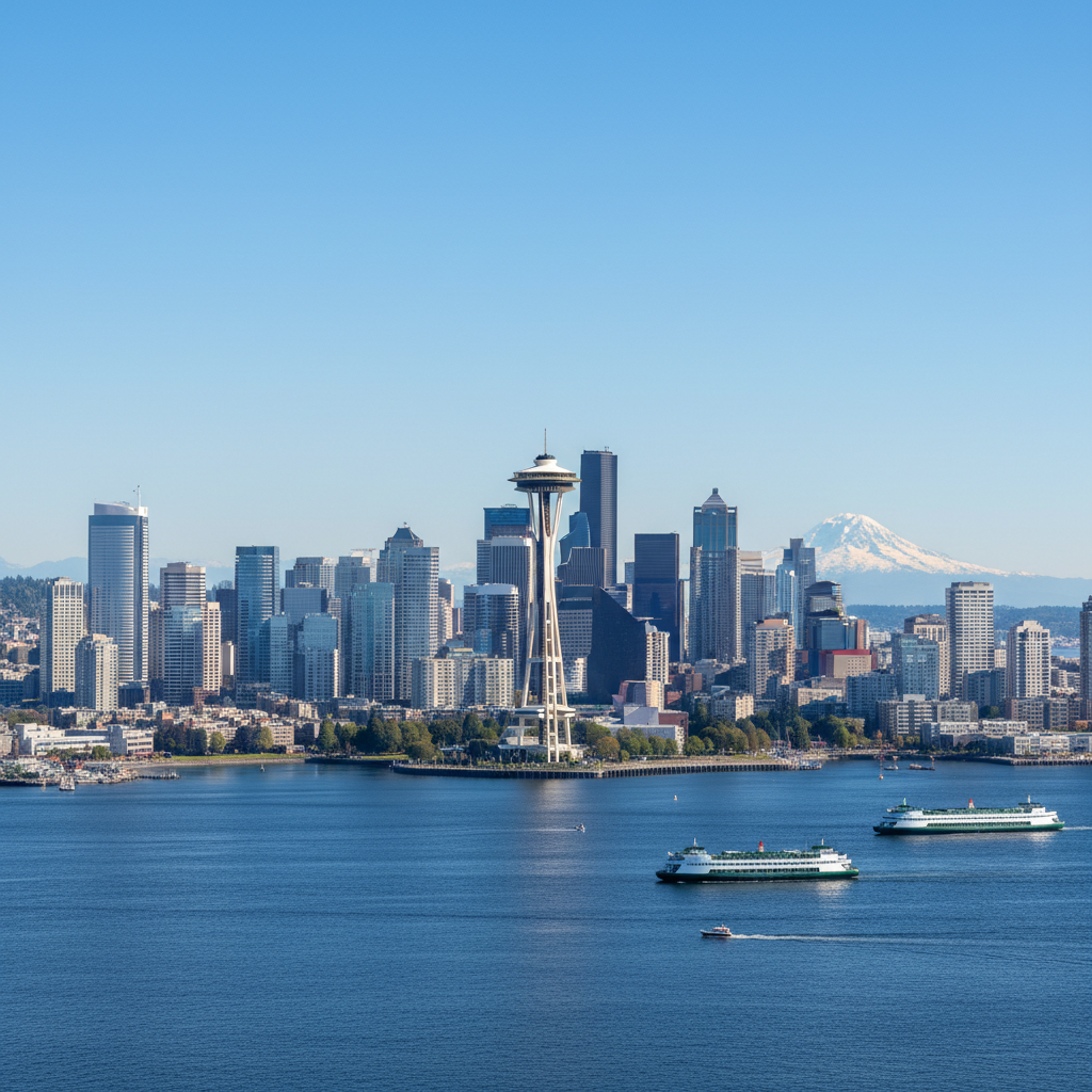 Seattle, Washington skyline with Space Needle
